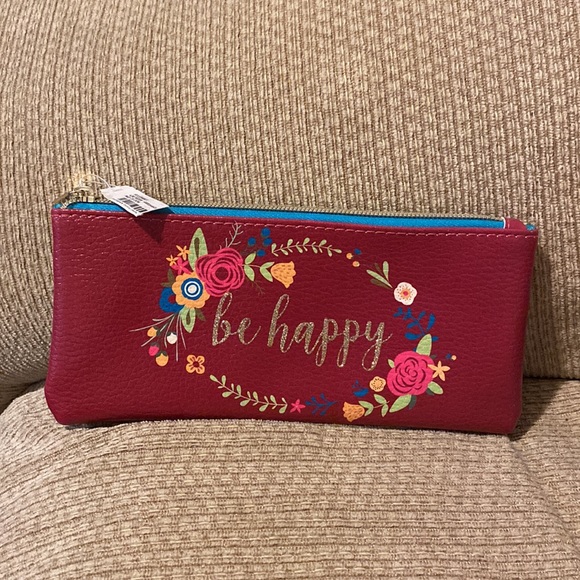 🩷💛🧡💙💚NWT “Be Happy” Cosmetic/Storage Case/Bag - Picture 2 of 10
